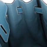 Hermès 2005 Clemence Bleu Jean Birkin 30 w/ PHW