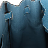Hermès 2005 Clemence Bleu Jean Birkin 30 w/ PHW