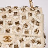 Ultra-Rare Chanel 2016 Metiers d'Art Pasta Pearl Medium Classic Double Flap AGHW