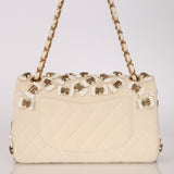 Ultra-Rare Chanel 2016 Metiers d'Art Pasta Pearl Medium Classic Double Flap AGHW
