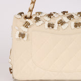Ultra-Rare Chanel 2016 Metiers d'Art Pasta Pearl Medium Classic Double Flap AGHW