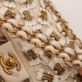 Ultra-Rare Chanel 2016 Metiers d'Art Pasta Pearl Medium Classic Double Flap AGHW