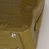 Prada Acid Green St. Cocco Embossed Crocodile Lucido Bauletto
