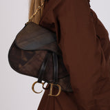 Dior Double Saddle Brown Canvas 2001
