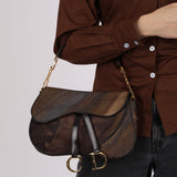 Dior Double Saddle Brown Canvas 2001