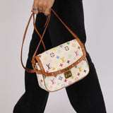 Limited Edition Louis Vuitton x Takashi Murakami White Sologne Crossbody