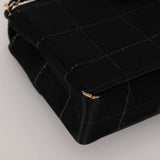 Rare Chanel 2004 Satin Camellia Mini Chocolate Bar Flap