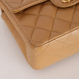 Rare Chanel 2004 Beige Caviar Mini Square Flap 24K GP