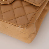 Rare Chanel 2004 Beige Caviar Mini Square Flap 24K GP
