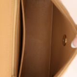 Rare Chanel 2004 Beige Caviar Mini Square Flap 24K GP