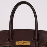 Hermès 2002 Havane Gulliver Birkin 35 Retourne GHW
