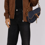 Dior 2001 Vintage Denim Saddle Bag