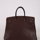Hermès 2002 Havane Gulliver Birkin 35 Retourne GHW