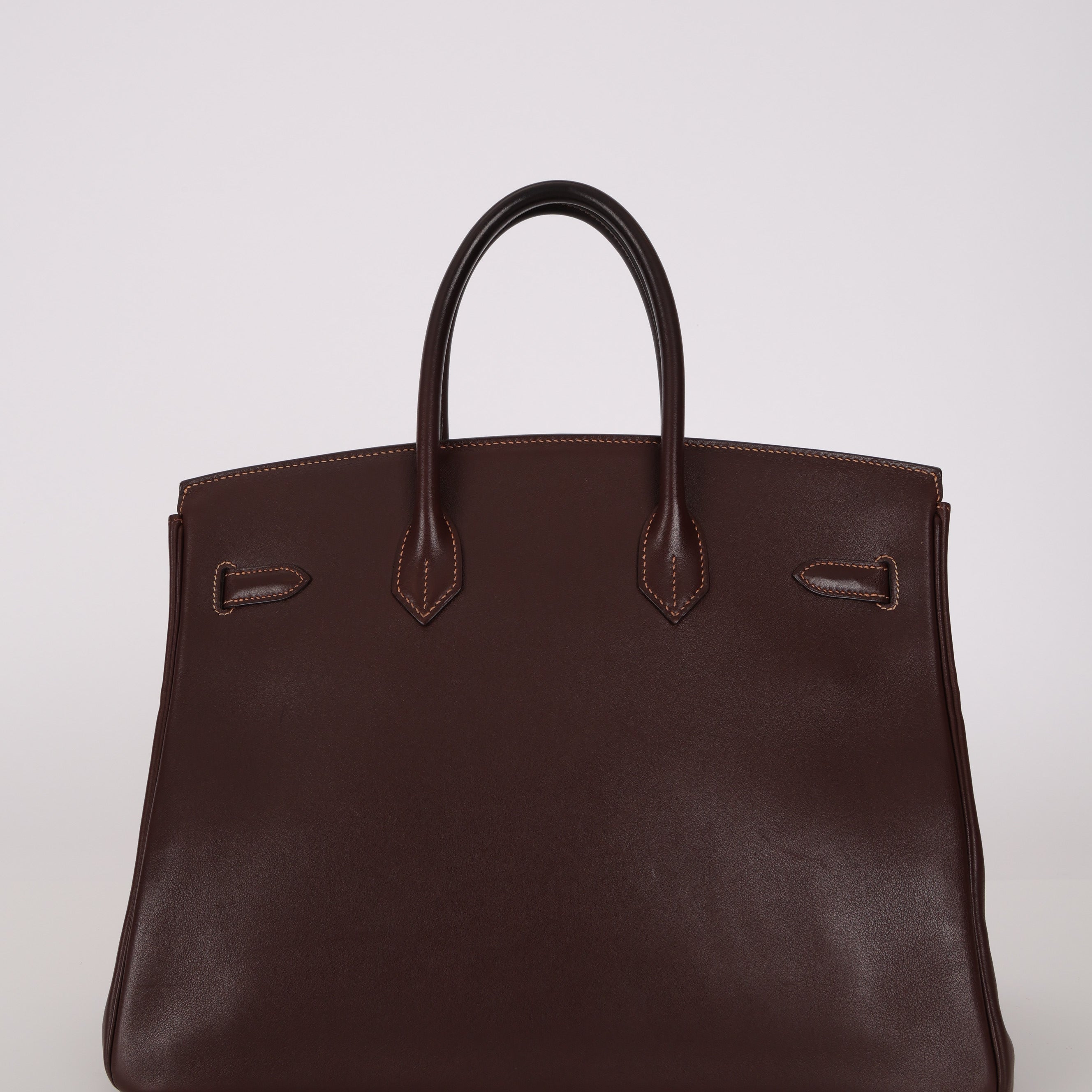 Hermès 2002 Havane Gulliver Birkin 35 Retourne GHW