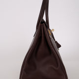 Hermès 2002 Havane Gulliver Birkin 35 Retourne GHW