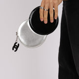 Chanel 2006 Lambskin and Patent Double Circle Clutch