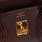 Hermès 2002 Havane Gulliver Birkin 35 Retourne GHW