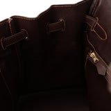 Hermès 2002 Havane Gulliver Birkin 35 Retourne GHW