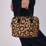 Fendi Cheetah Ponyhair Zip Twin Small Tote