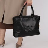 Chanel 1995 Caviar Double-Sided Pocket Tote Bag 24K GP