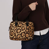 Fendi Cheetah Ponyhair Zip Twin Small Tote