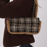 Chanel 2005 Tweed East West Flap Bag