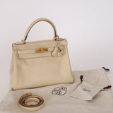 Hermès 2009 Parchemin Swift Kelly 28 Retourne GHW