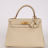 Hermès 2009 Parchemin Swift Kelly 28 Retourne GHW