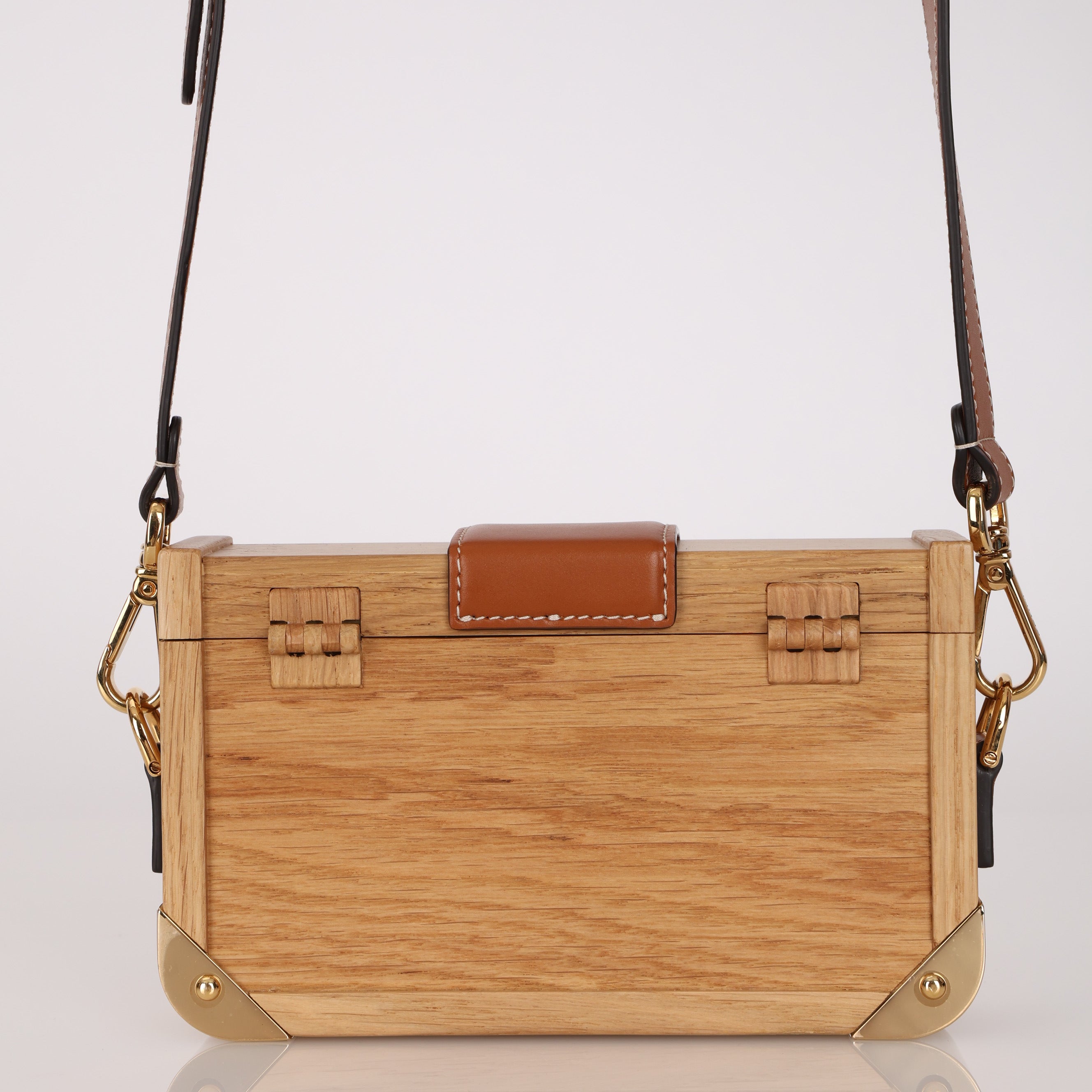 Limited Edition Fendi Wooden Trunk Minaudiere Baguette