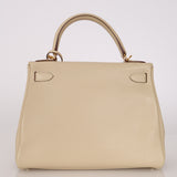 Hermès 2009 Parchemin Swift Kelly 28 Retourne GHW