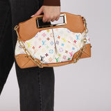 Limited Edition Louis Vuitton x Takashi Murakami Judy MM Blanc Multicolor Monogram