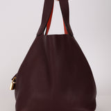 Hermès 2015 Prune Clemence & Orange Poppy Swift Éclat Picotin 26 GHW