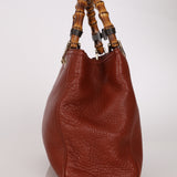 Gucci Terracotta Bamboo Mini Shopper Tote w Strap