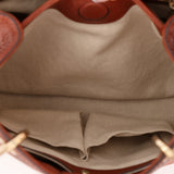 Gucci Terracotta Bamboo Mini Shopper Tote w Strap