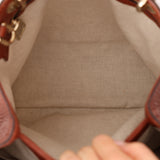 Gucci Terracotta Bamboo Mini Shopper Tote w Strap