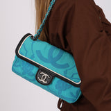 Chanel Medium Single Flap Camellia Print Canvas 2008 SHW