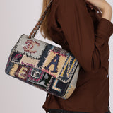 Limited Edition Chanel Jumbo Single Flap Mixed Media Patchwork 2011 SHW