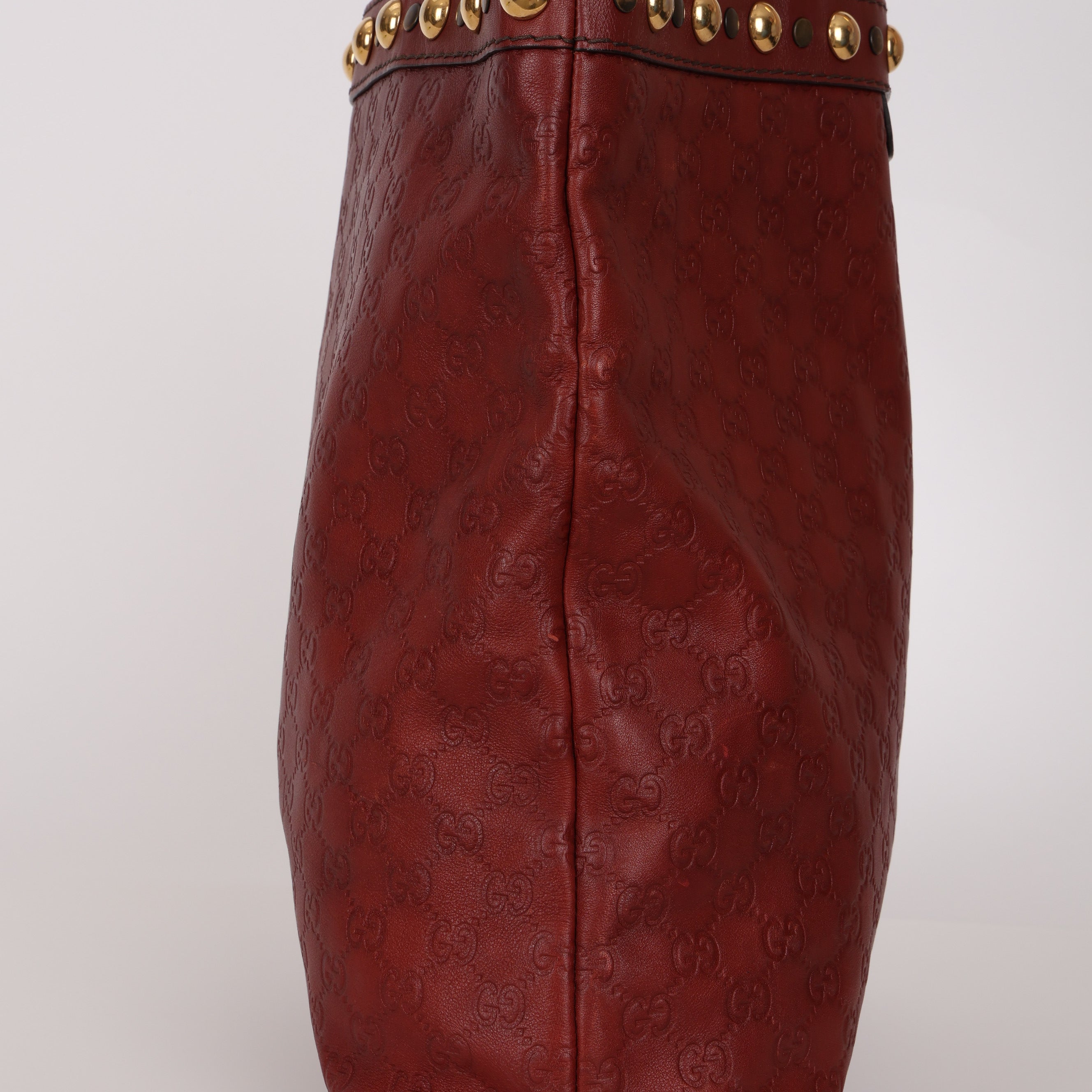Gucci Guccissima Leather Studded Monogram Tote