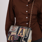 Limited Edition Chanel Jumbo Single Flap Mixed Media Patchwork 2011 SHW