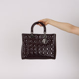 Christian Dior 2010 Wine Patent Large Lady Dior