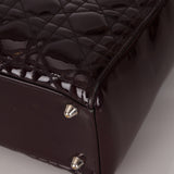 Christian Dior 2010 Wine Patent Large Lady Dior