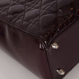 Christian Dior 2010 Wine Patent Large Lady Dior