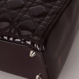 Christian Dior 2010 Wine Patent Large Lady Dior
