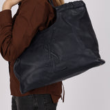 Saint Laurent Medium Navy Cabas Belle de Jour Cabas Tote