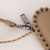 Rare Christian Dior 2007 Beige Calfskin Romantique Heart Pouch