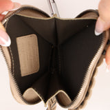 Rare Christian Dior 2007 Beige Calfskin Romantique Heart Pouch