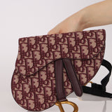 Dior 2019 Red Oblique Saddle Belt Bag