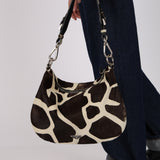 Prada Giraffe Print Ponyhair Shoulder Bag