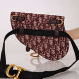 Dior 2019 Red Oblique Saddle Belt Bag