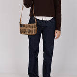 Fendi Brown Beige Zebra Pony Hair Baguette